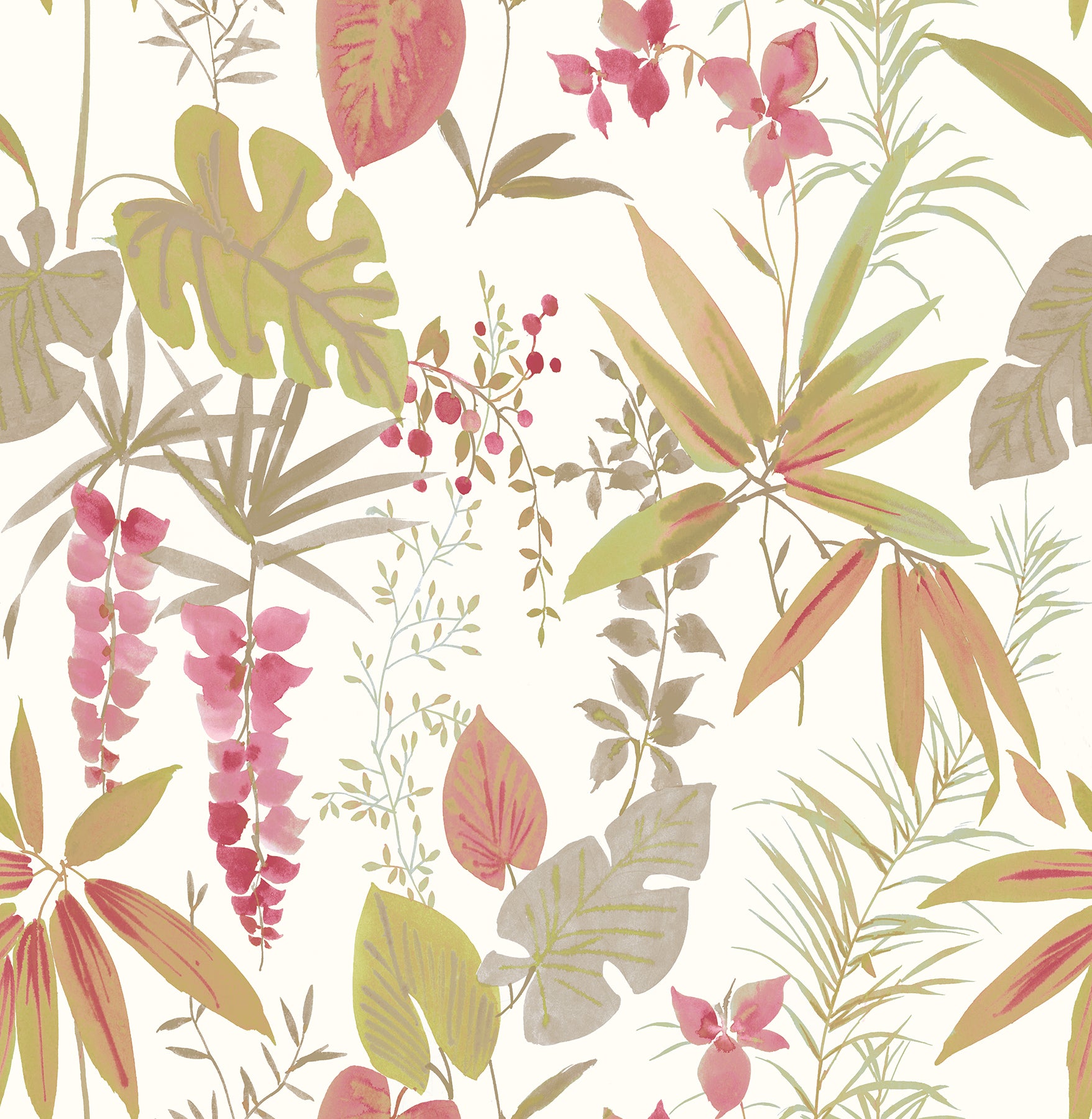 Find 2656-004014 Catalina Pink Botanical A-Street Prints Wallpaper