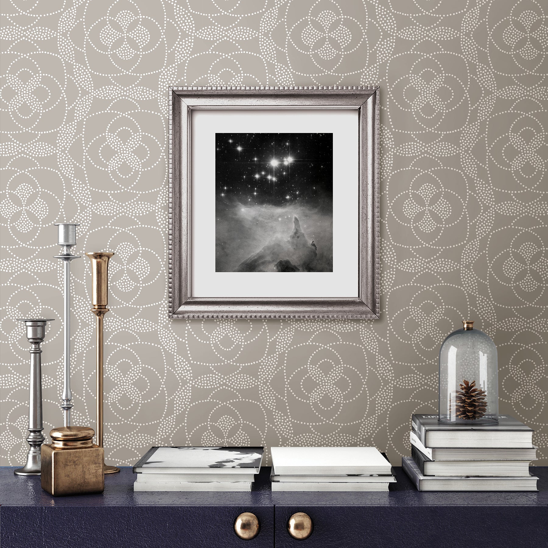 Looking for 2697-22638 Cosmos Light Grey Dot A-Street Prints Wallpaper