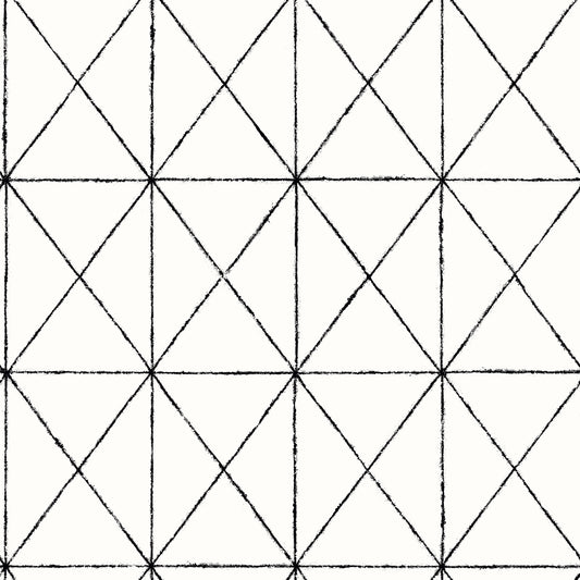 View 2697-78003 Intersection Black Geometric A-Street Prints Wallpaper