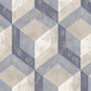 View 2701-22311 Reclaimed Blue Geometric A-Street Prints Wallpaper