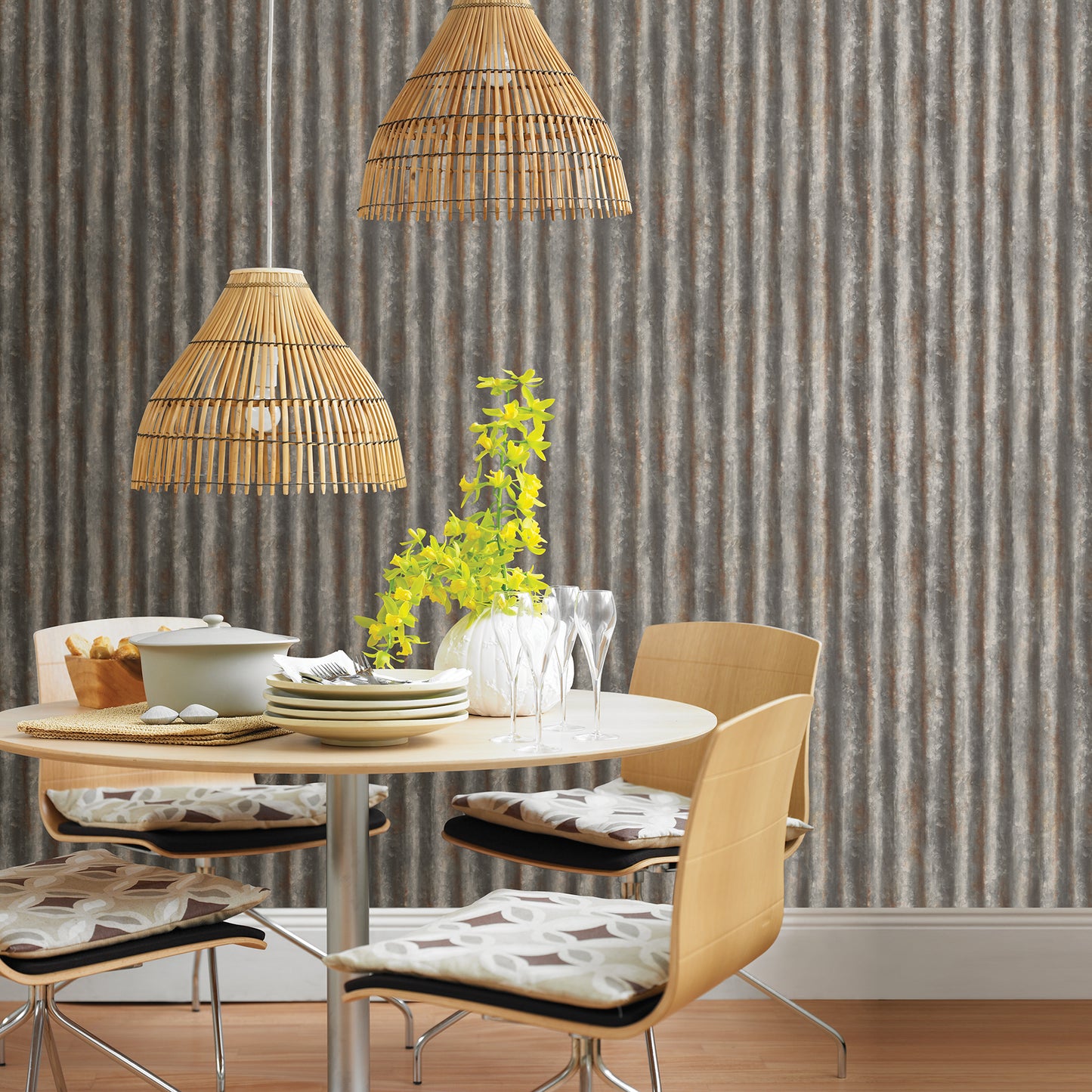 Search 2701-22333 Reclaimed Charcoal Textured A-Street Prints Wallpaper