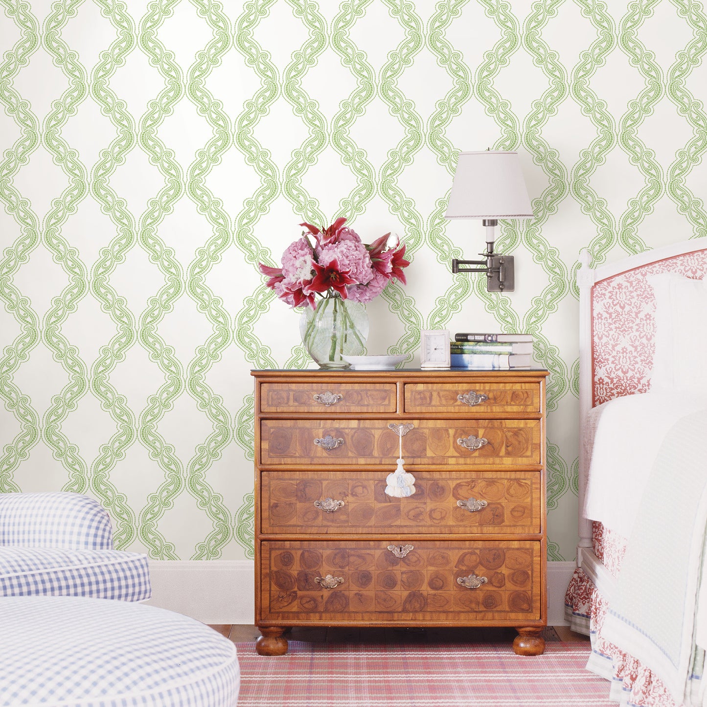 Save on 2702-22725 Harmony Green Ogee by A-Street Prints Wallpaper