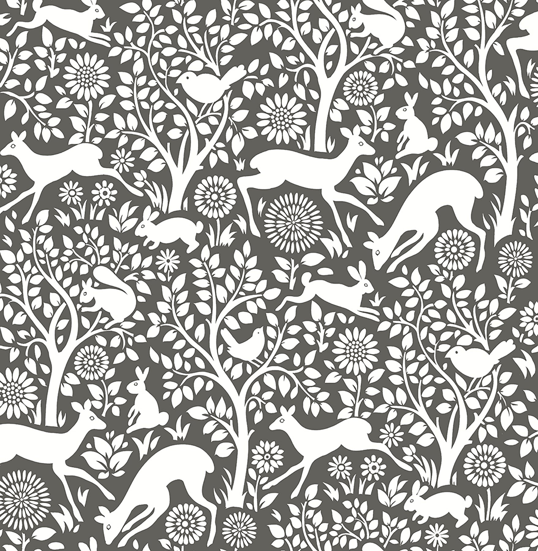 Buy 2702-22729 Meadow Charcoal Animals by A-Street Prints Wallpaper