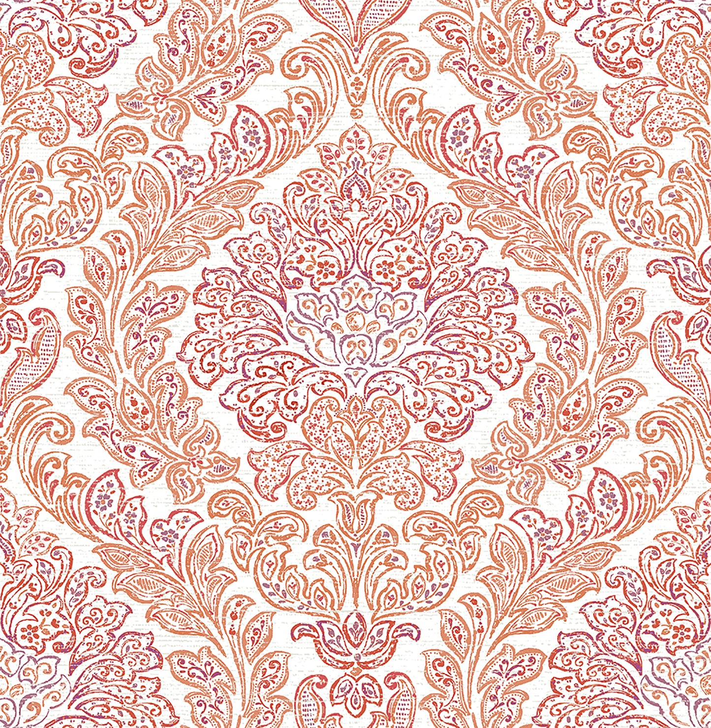 Save on 2702-22745 Fontaine Orange Damask by A-Street Prints Wallpaper