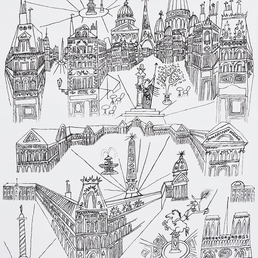 Buy 2705780 Views Of Paris Black and White by Schumacher Wallpaper