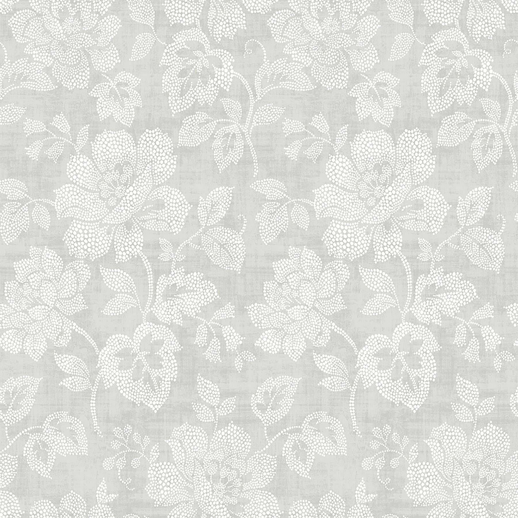 Shop 2766-22736 KItchen  Bath Essentials Tansy Light Grey Floral Scroll Brewster Wallpaper