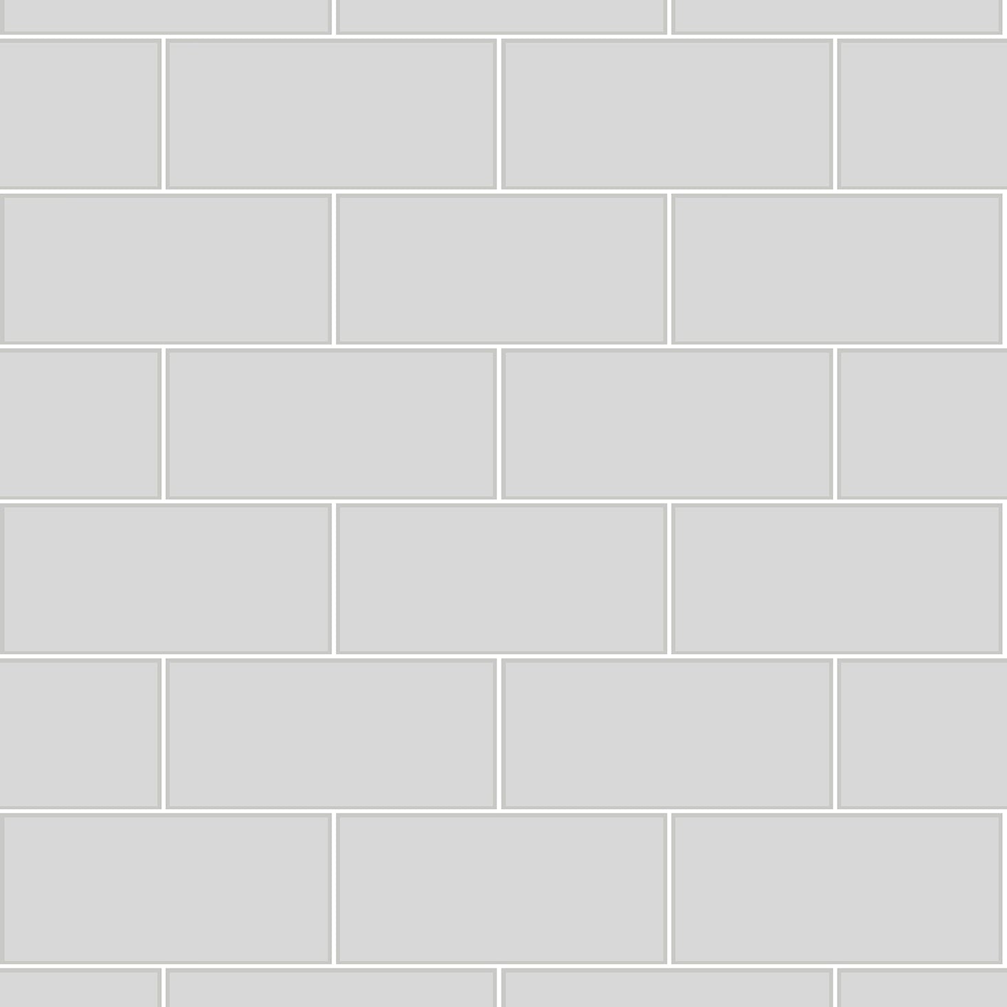 Find 2766-23752 KItchen  Bath Essentials Parkway Light Grey Subway Tile Brewster Wallpaper
