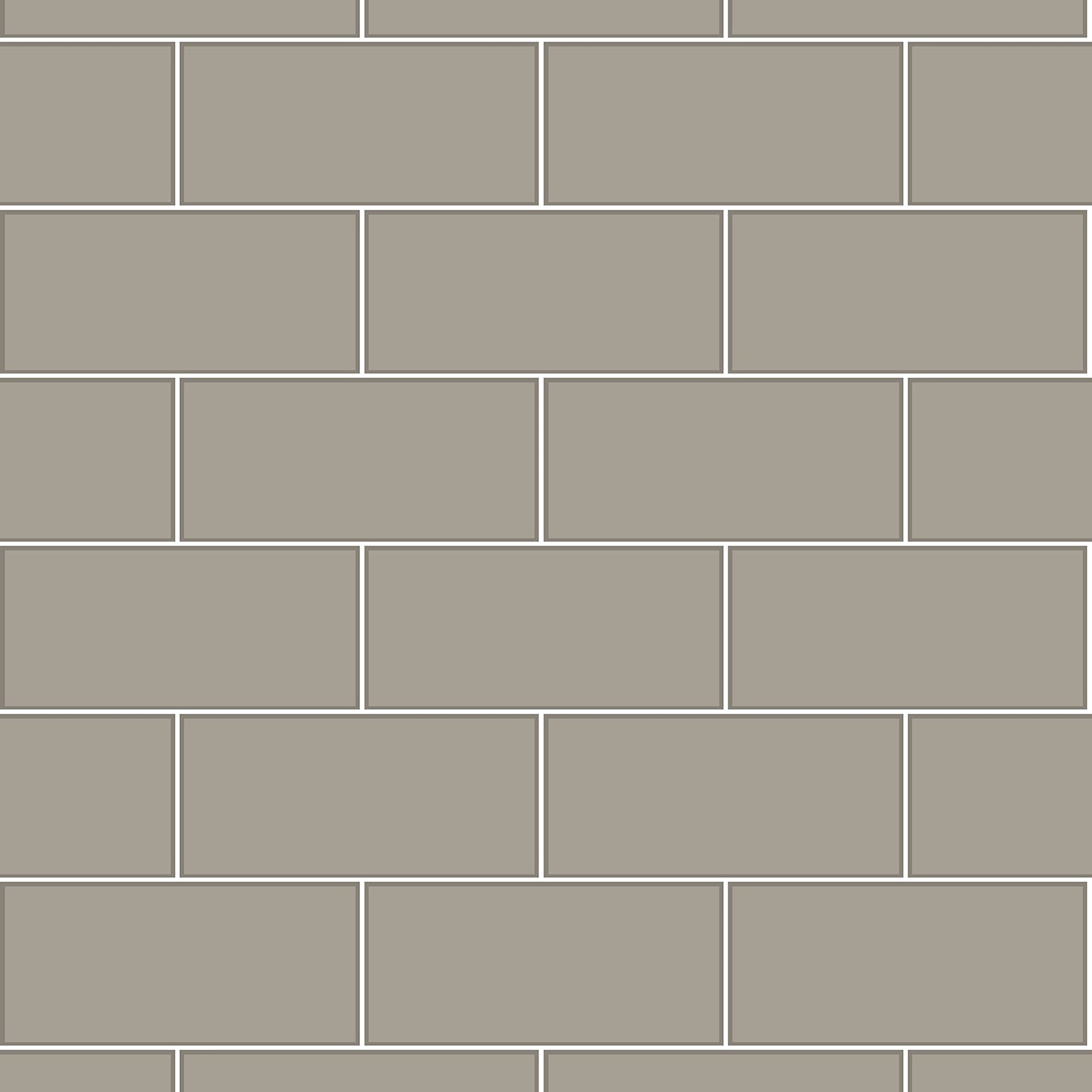 Save 2766-23753 KItchen  Bath Essentials Parkway Grey Subway Tile Brewster Wallpaper