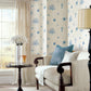 Find 2766 54531 Kitchen Bath Essentials Saguaro Blue Seashells Brewster Wallpaper