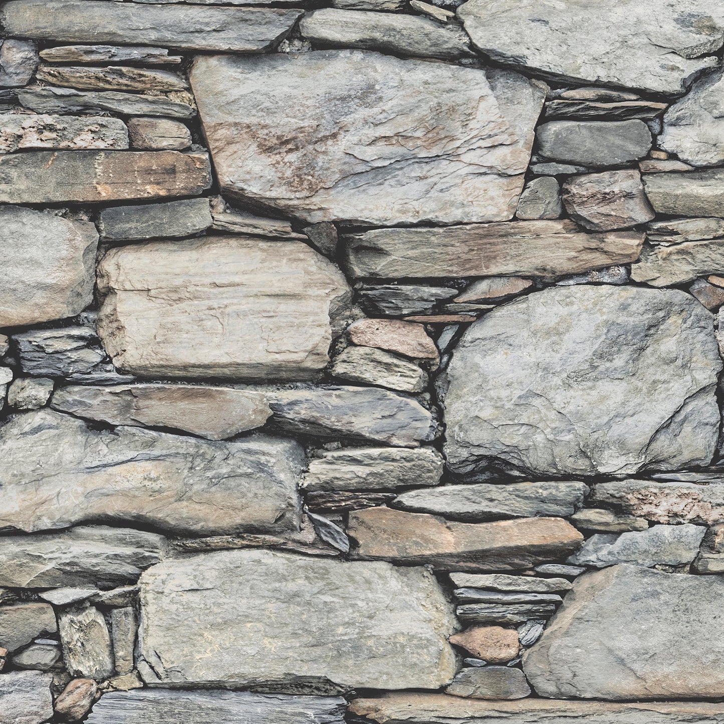 Buy 2767-22304 Cobble Light Grey Stone Wall Techniques & Finishes III Brewster