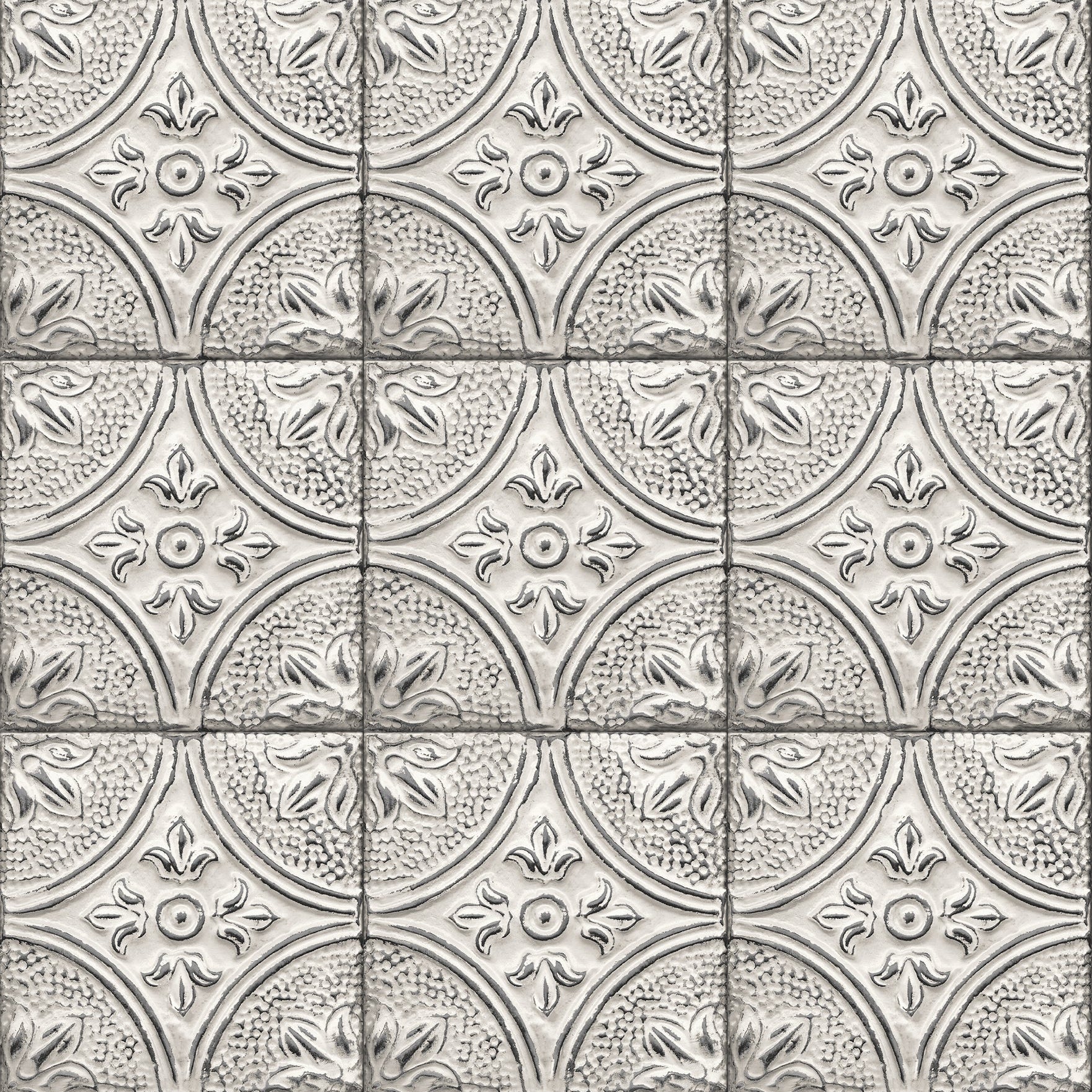 Save 2767-23763 Brasserie Silver Tin Ceiling Tile Techniques & Finishes III Brewster