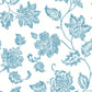 Select 2813-24995 Kitchen Blues Jacobean Wallpaper by Advantage