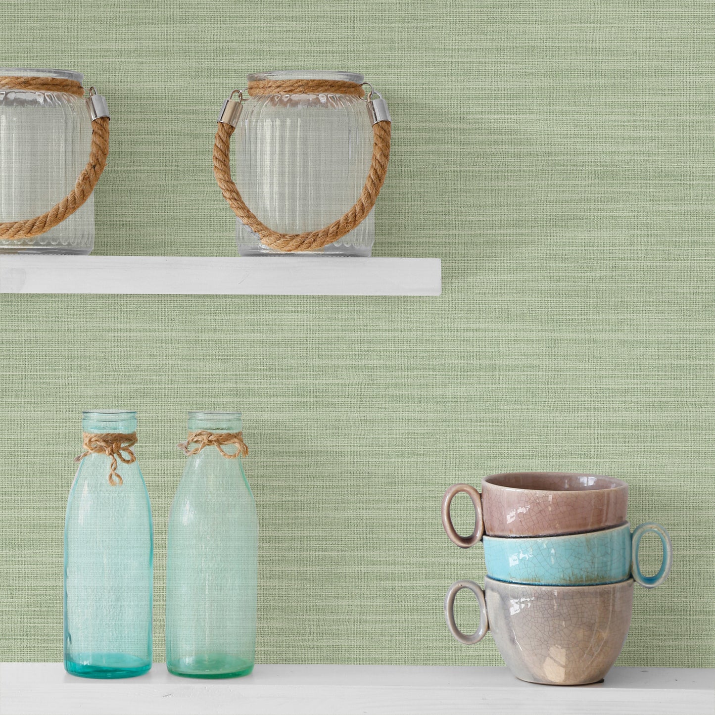 Purchase 2813-mke 3126 kitchen greens fabric textures wallpaper advantage Wallpaper