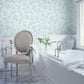 Purchase 2814-24975 bath blues flowers wallpaper advantage Wallpaper