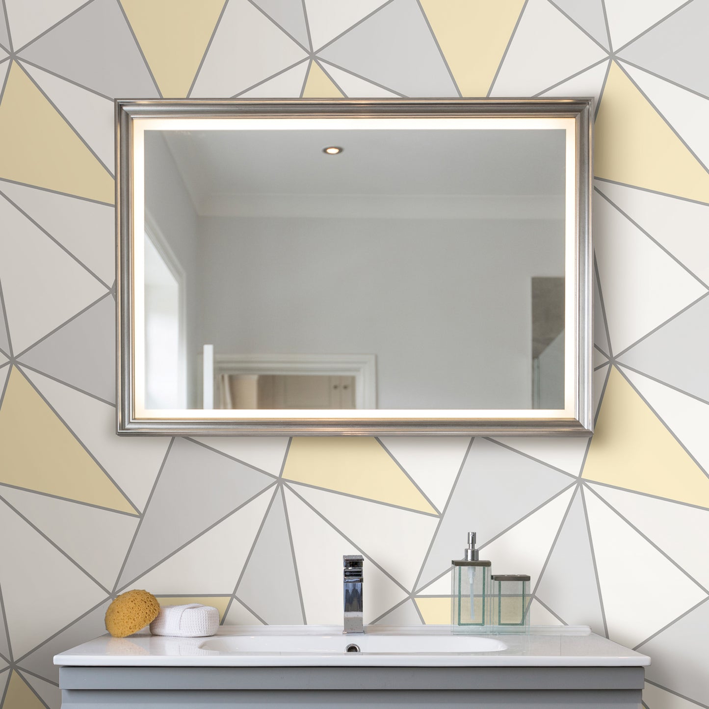 Save 2814-24979 bath multicolor geometric wallpaper advantage Wallpaper