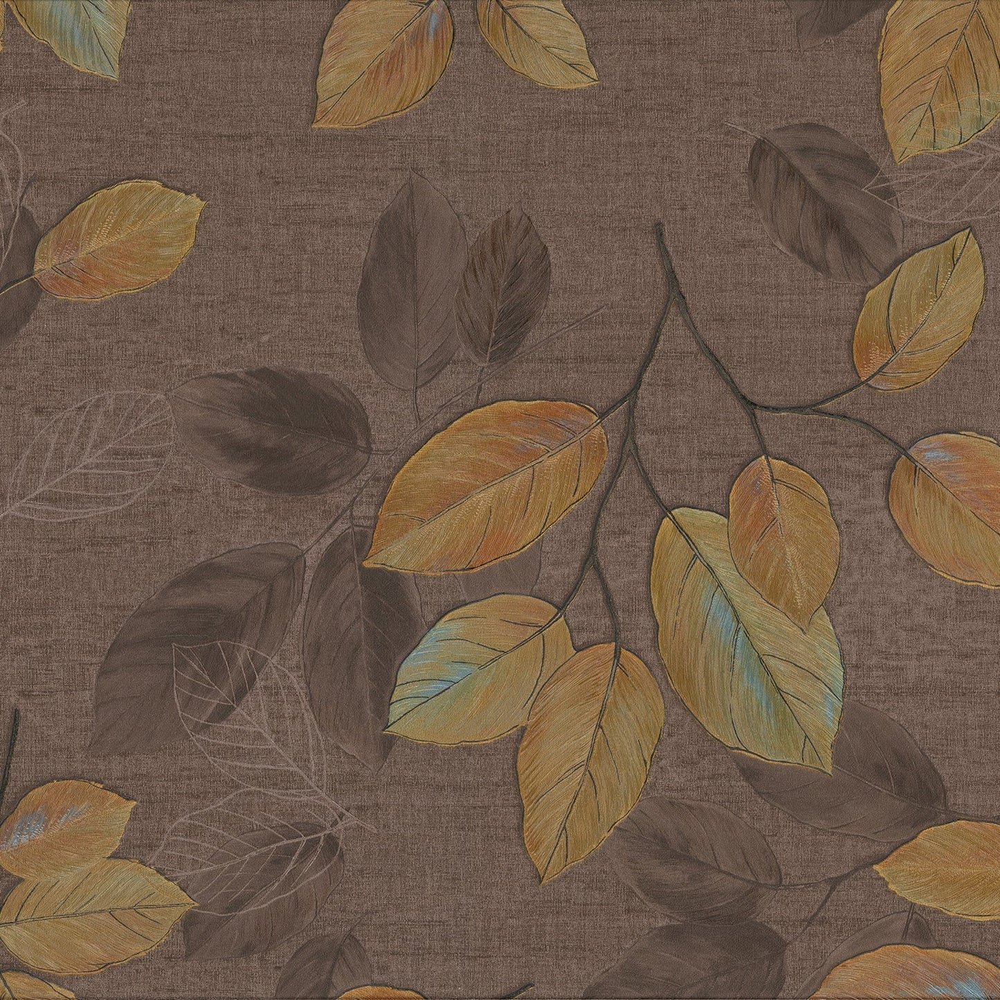 Select 2835-DI40403 Deluxe Browns Botanical Wallpaper by Advantage