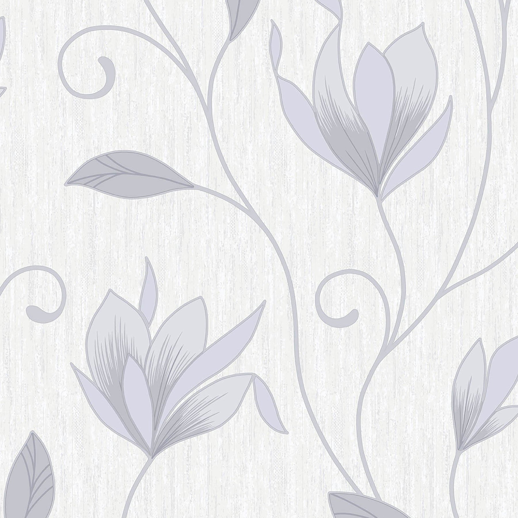 Acquire 2836-M0852 Shades of Grey Greys Florals & Flowers Wallpaper by Advantage