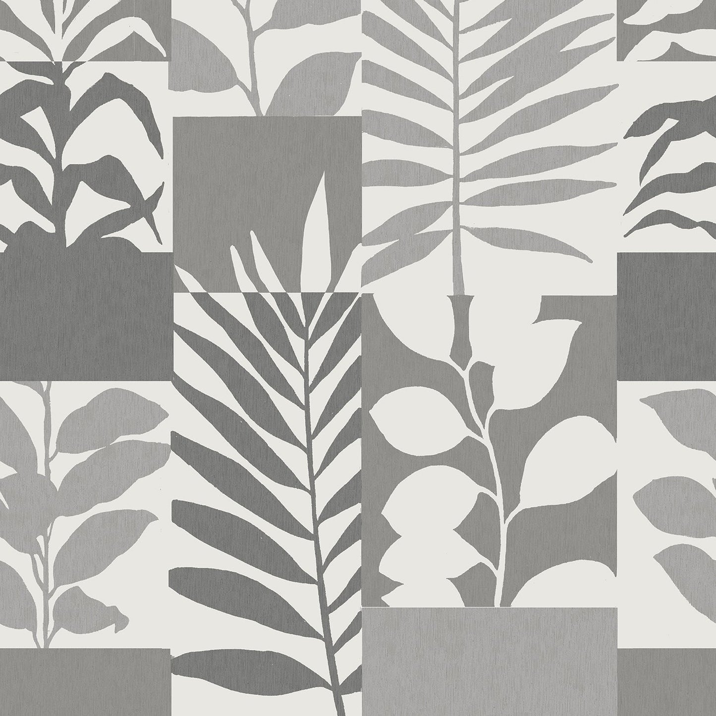Looking 2836-M1383 Shades of Grey Greys Leaf Wallpaper by Advantage