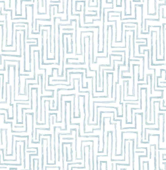 Acquire 2861-25701 Equinox Ramble Blue Geometric Blue A-Street Prints Wallpaper