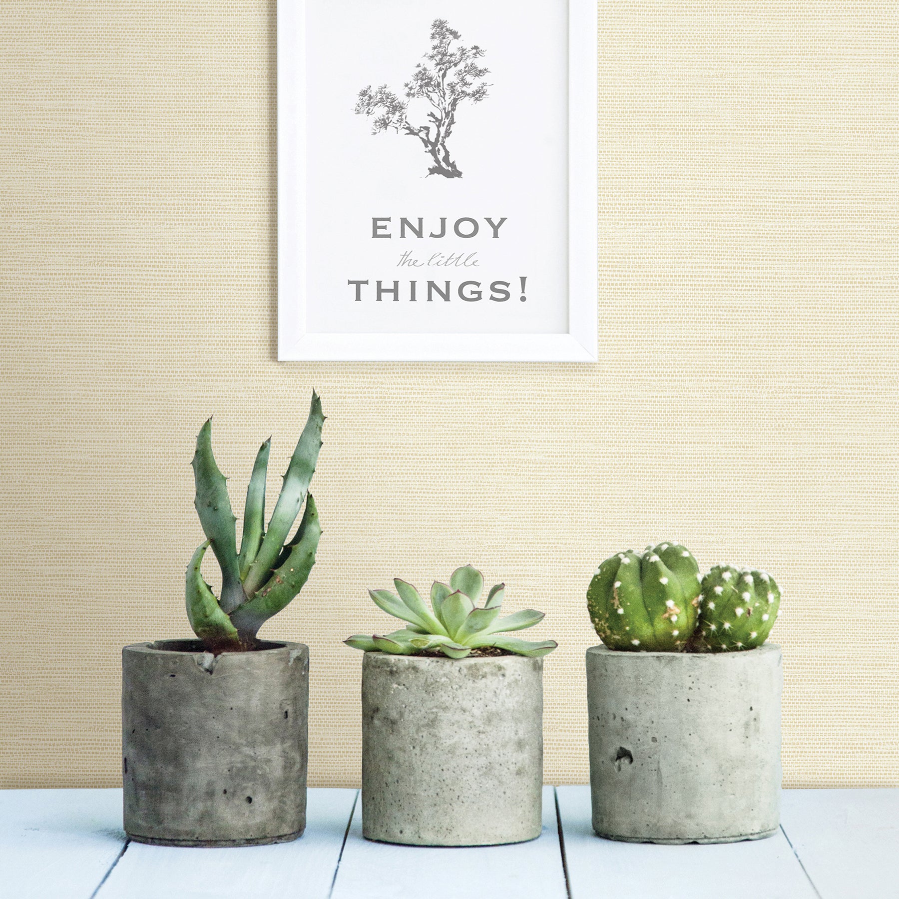 View 2902-24280 Theory Agave Yellow Faux Grasscloth A Street Prints Wallpaper