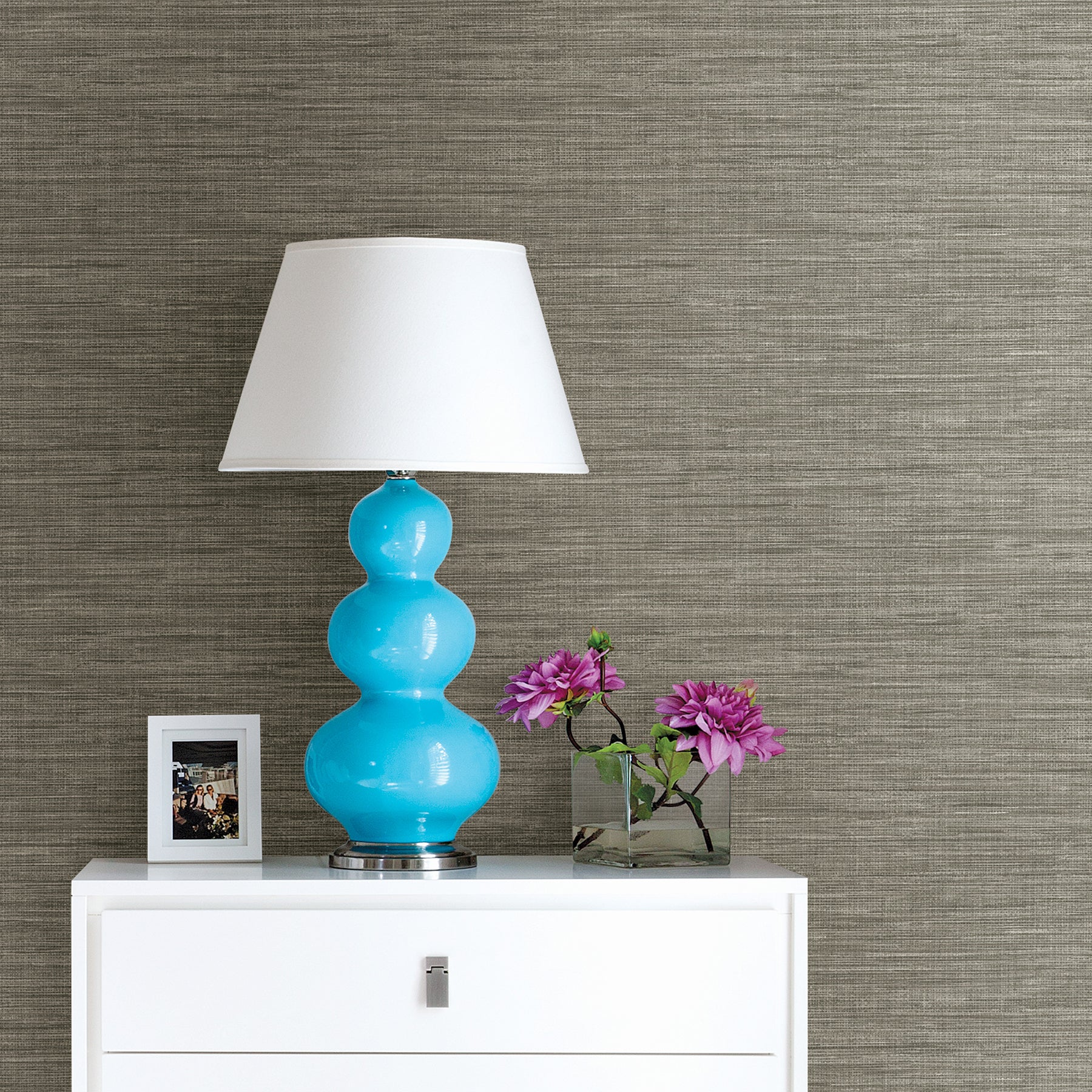 Search 2903-24119 Blue Bell Exhale Grey Faux Grasscloth A Street Prints Wallpaper