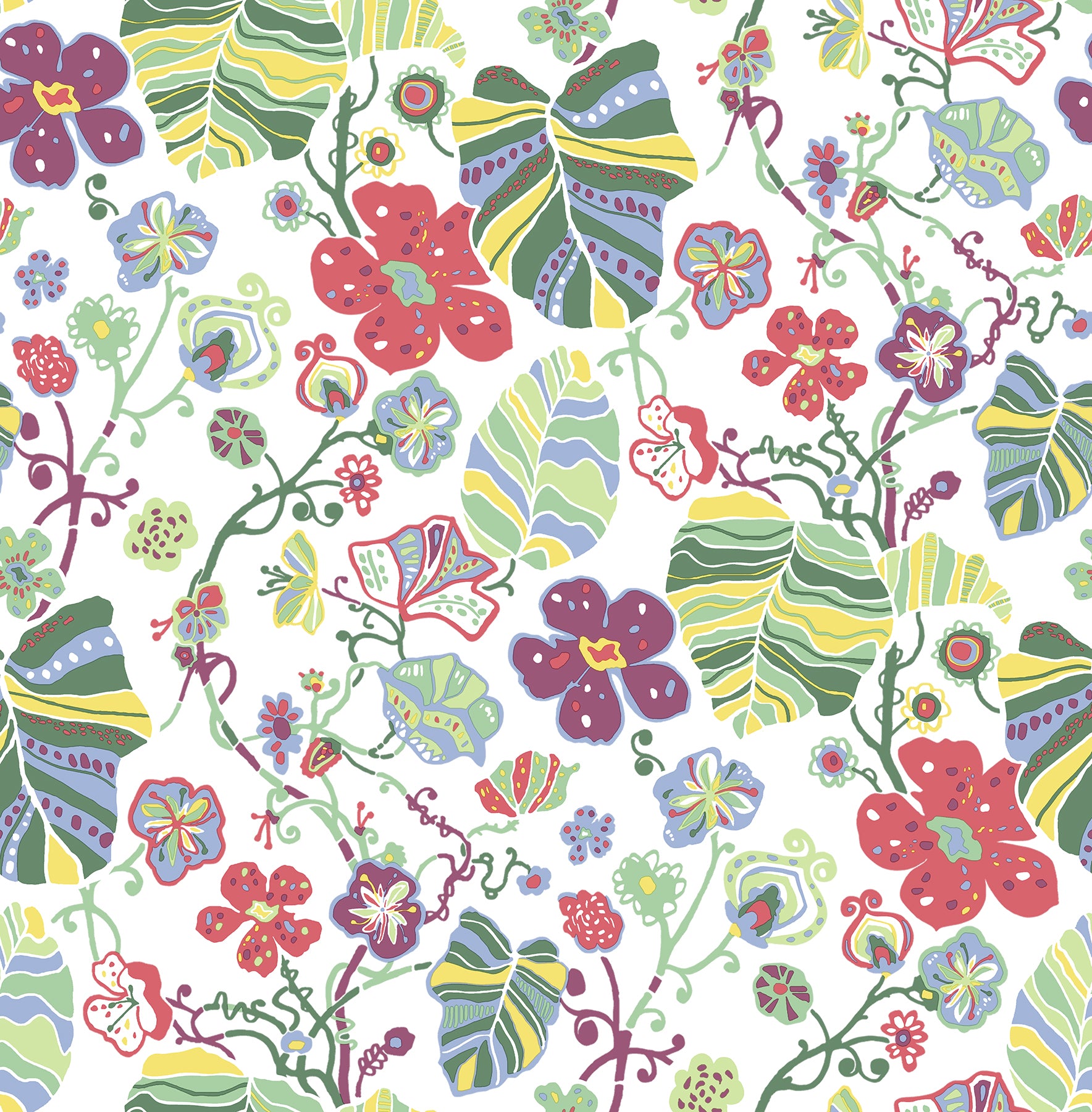 Save on 2903-25808 Blue Bell Gwyneth Multicolor Floral A Street Prints Wallpaper