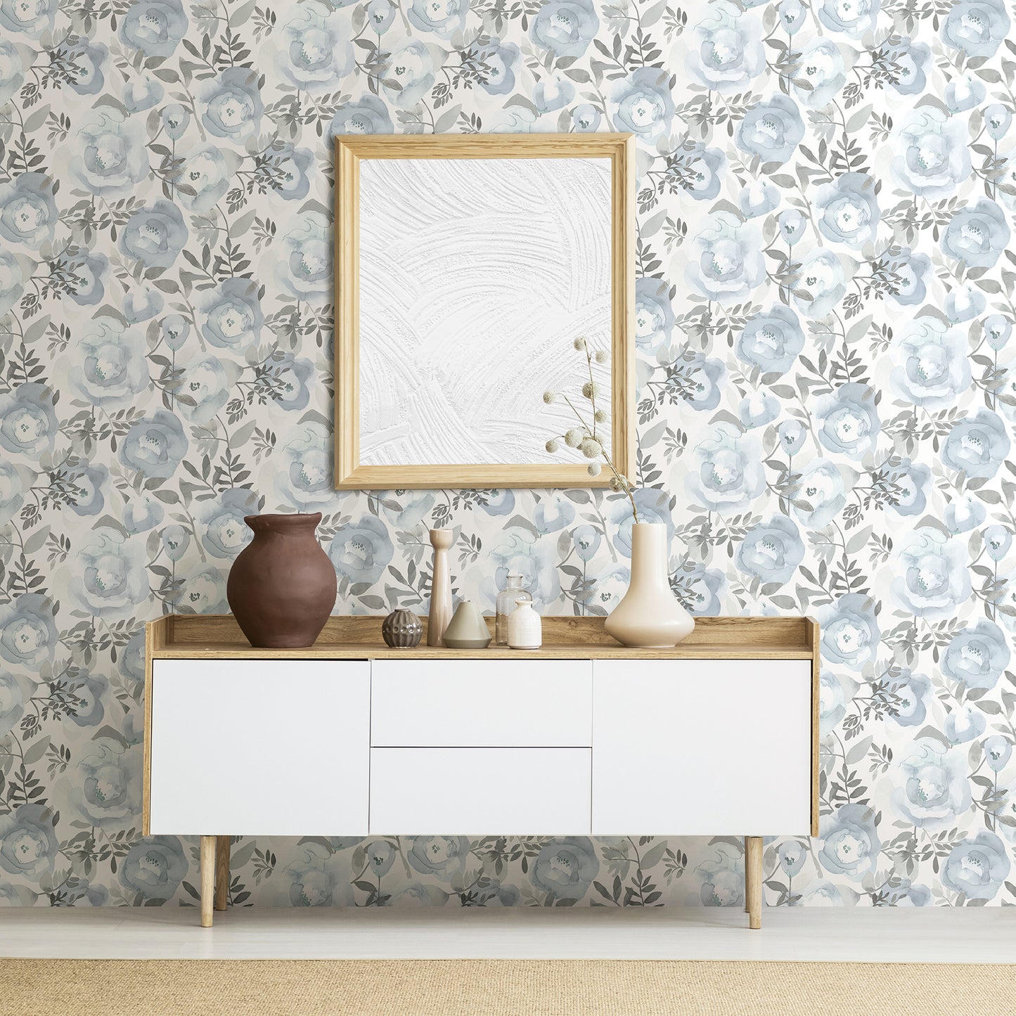 Acquire 2903-25841 Blue Bell Orla Blue Floral A Street Prints Wallpaper