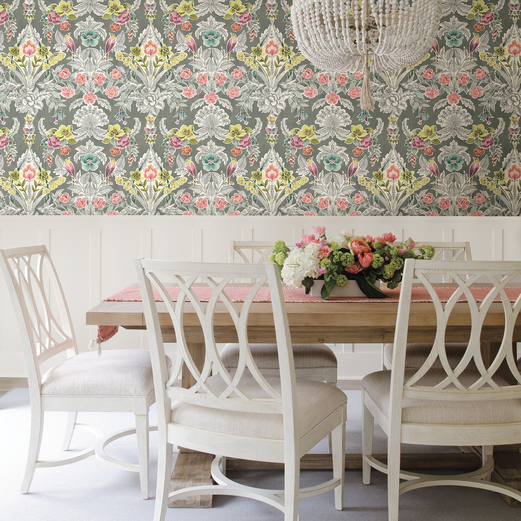 bonjour diary ◎ Wallpaper flower print Jardin de Fleurs • French Flowers Wallpaper • Milton & King