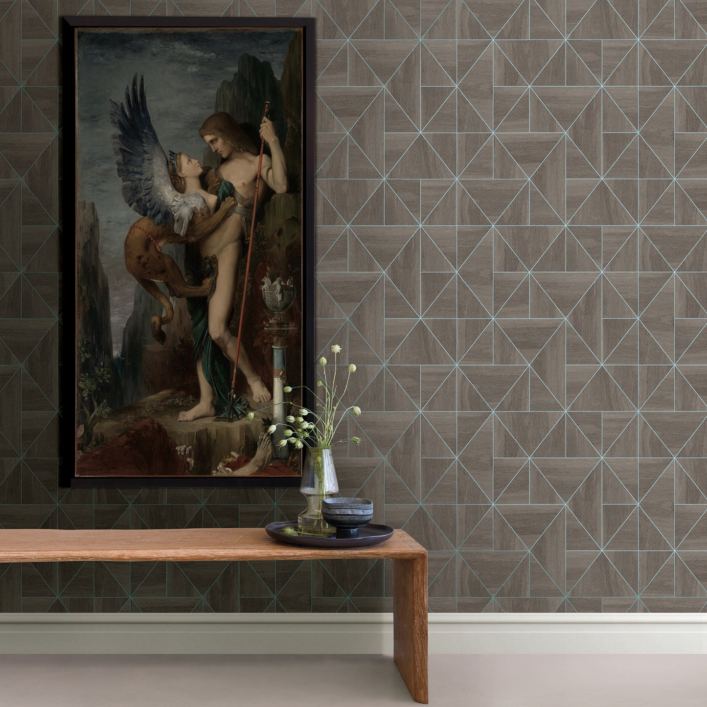 Select 2908 25322 Alchemy Cheverny Coffee Geometric Wood A Street Prints Wallpaper