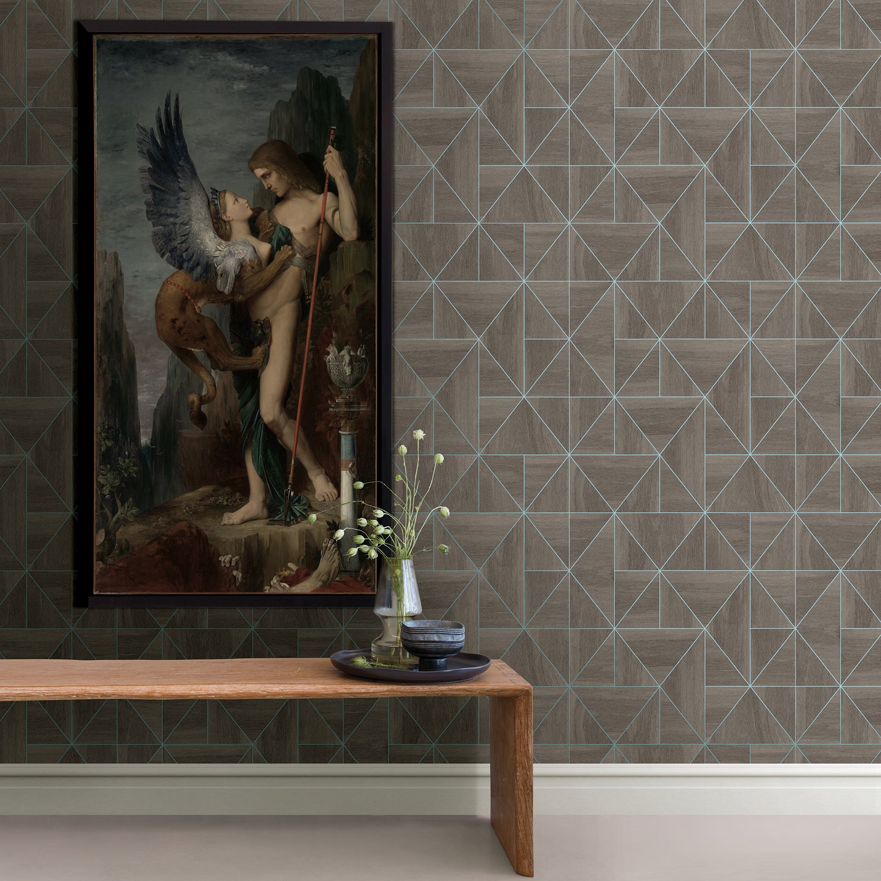 Select 2908 25322 Alchemy Cheverny Coffee Geometric Wood A Street Prints Wallpaper