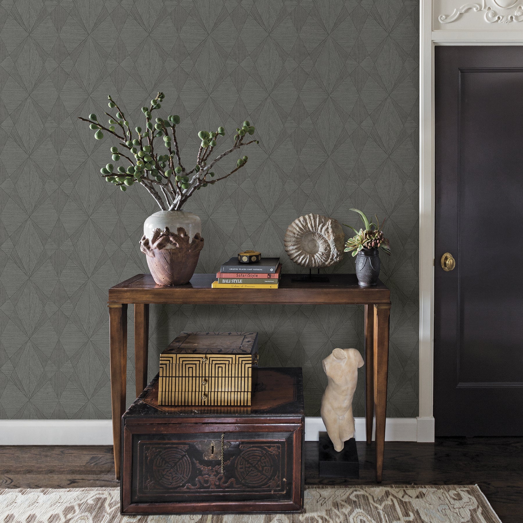 Purchase 2908 25334 Alchemy Intrinsic Dark Grey Geometric Wood A Street Prints Wallpaper