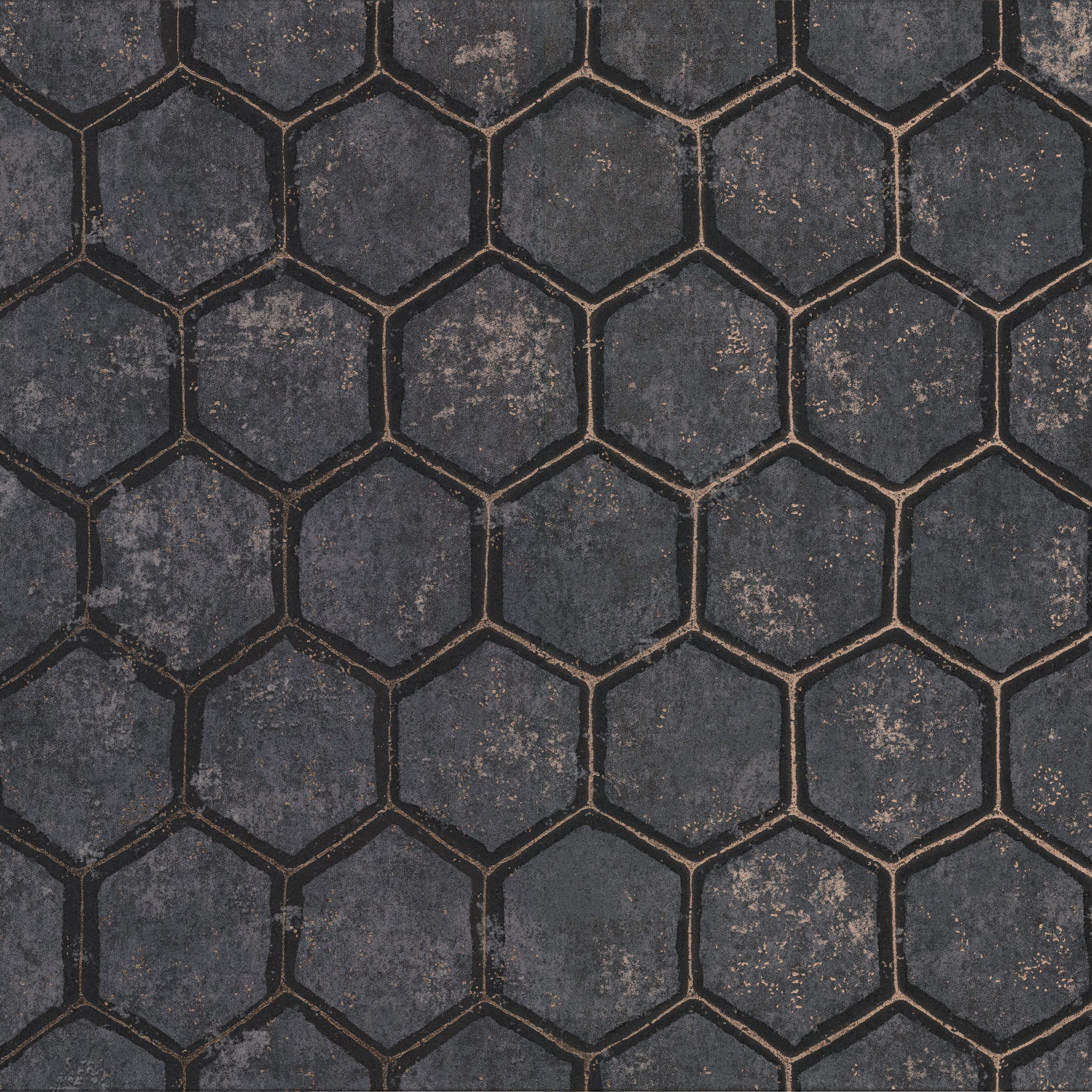 Buy 2927-00403 Polished Starling Charcoal Honeycomb Charcoal Brewster Wallpaper