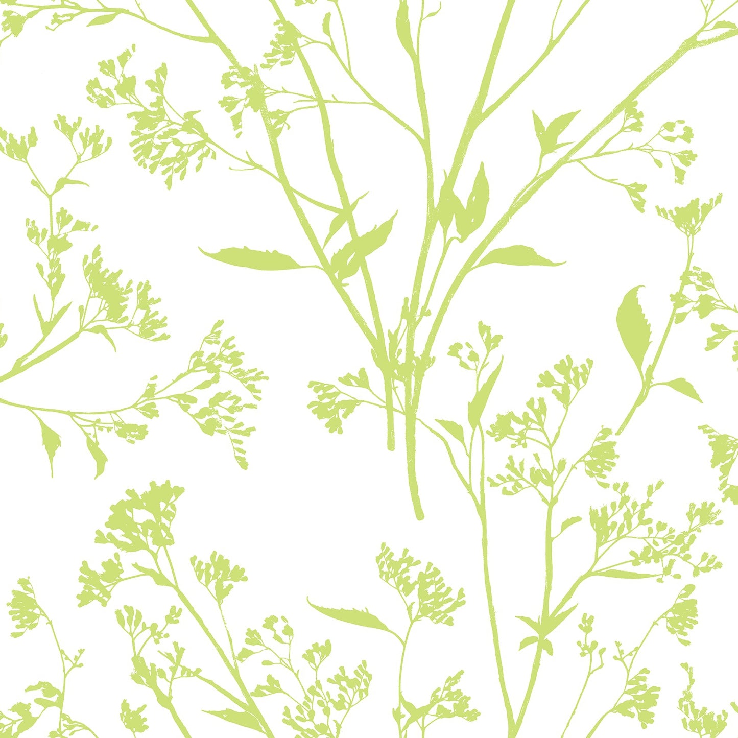 Shop 2927-80704 Newport Southport Chartreuse Delicate Branches Chartreuse A-Street Prints Wallpaper