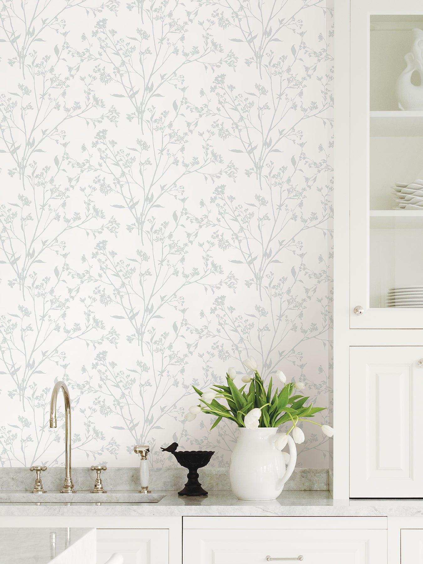 Purchase 2927-80708 Newport Southport Light Grey Delicate Branches Light Grey A-Street Prints Wallpaper