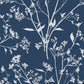 View 2927-80712 Newport Southport Navy Delicate Branches Navy A-Street Prints Wallpaper