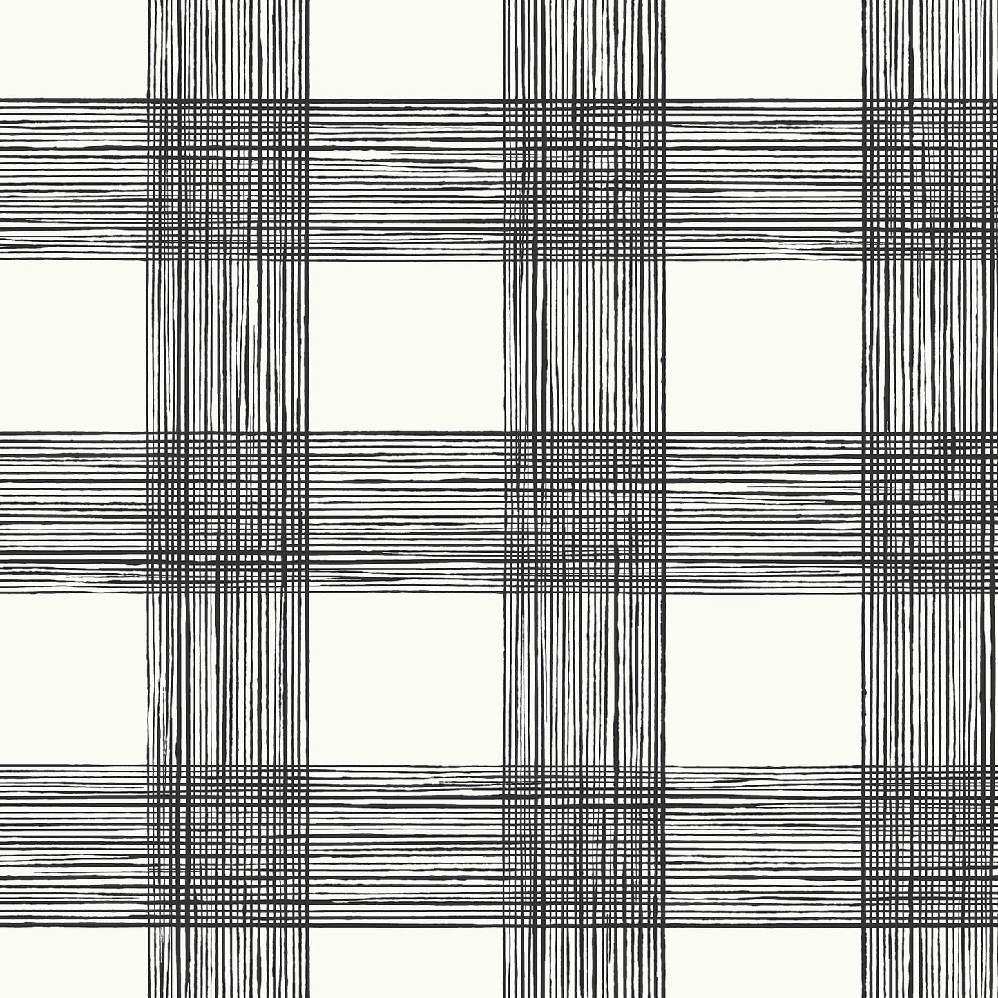 Select 2927-80900 Newport Scarborough Black Striated Plaid Black A-Street Prints Wallpaper