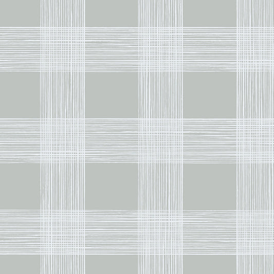 Find 2927-80908 Newport Scarborough Grey Striated Plaid Grey A-Street Prints Wallpaper