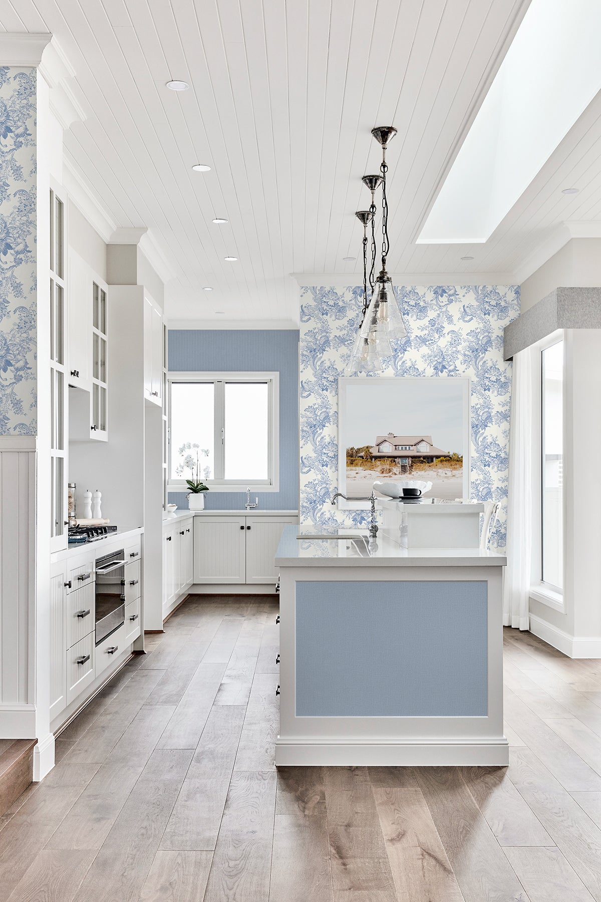 Select 2927-81002 Newport Marblehead Bluebell Crosshatched Grasscloth Bluebell A-Street Prints Wallpaper