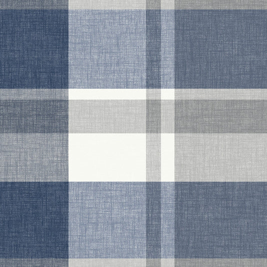 Select 2927-81102 Newport Madaket Indigo Plaid Indigo A-Street Prints Wallpaper