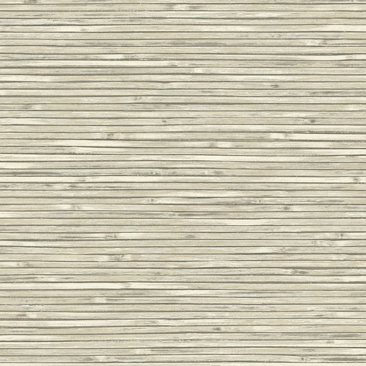 View 2927-81305 Newport Bellport Ivory Wooden Slat Ivory A-Street Prints Wallpaper