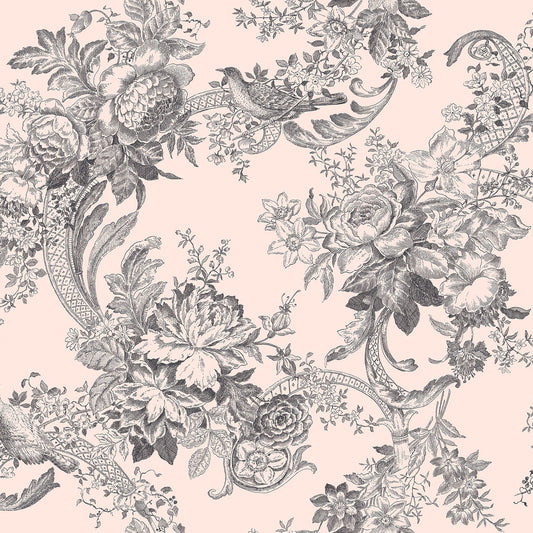 Order 2927-81601 Newport Carmel Blush Baroque Florals Blush A-Street Prints Wallpaper