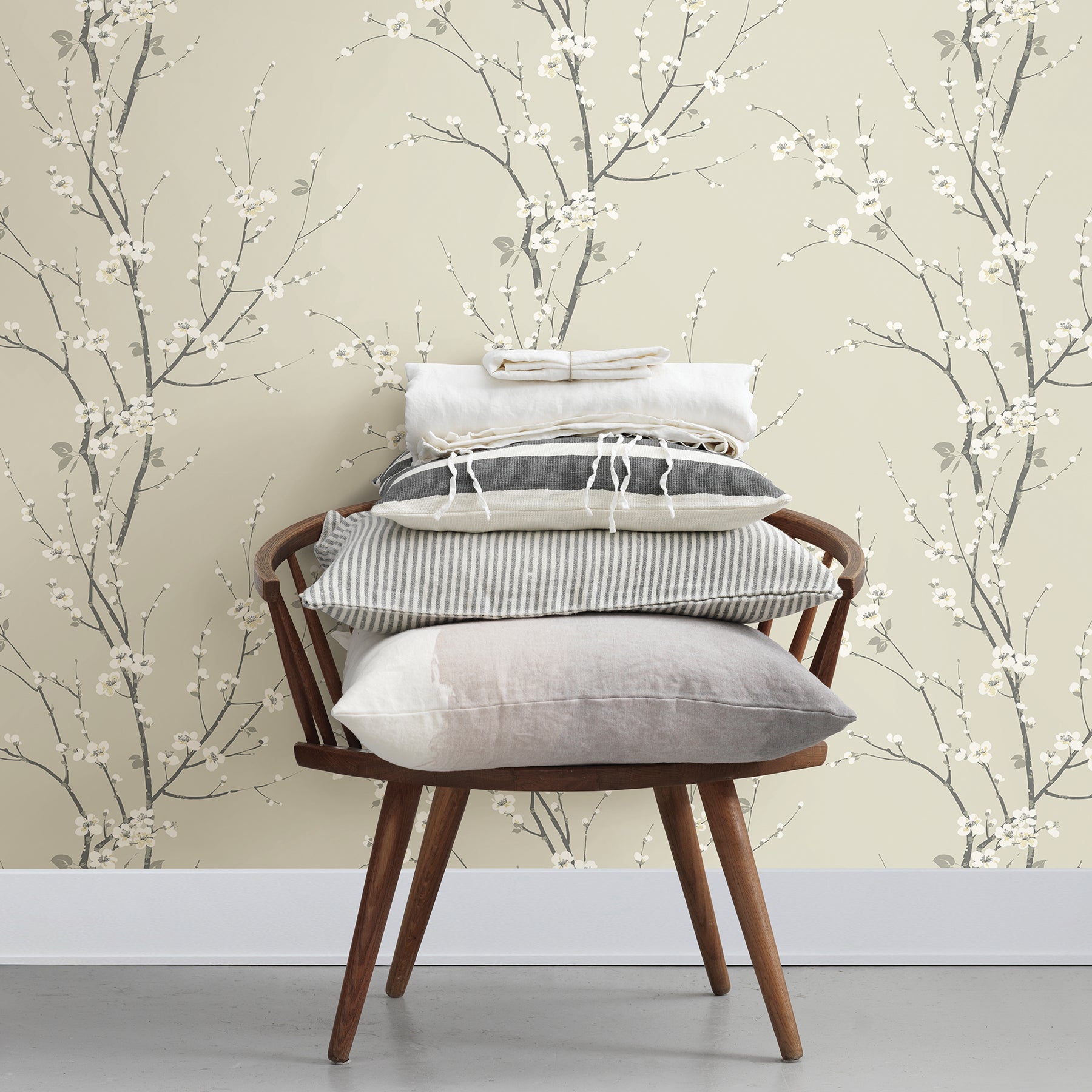 Save on 2927-81805 Newport Monterey Ivory Floral Branch Ivory A-Street Prints Wallpaper