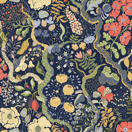 Looking for 2932-65101 Lina Ann Blue Floral Vines Blue A-Street Prints Wallpaper