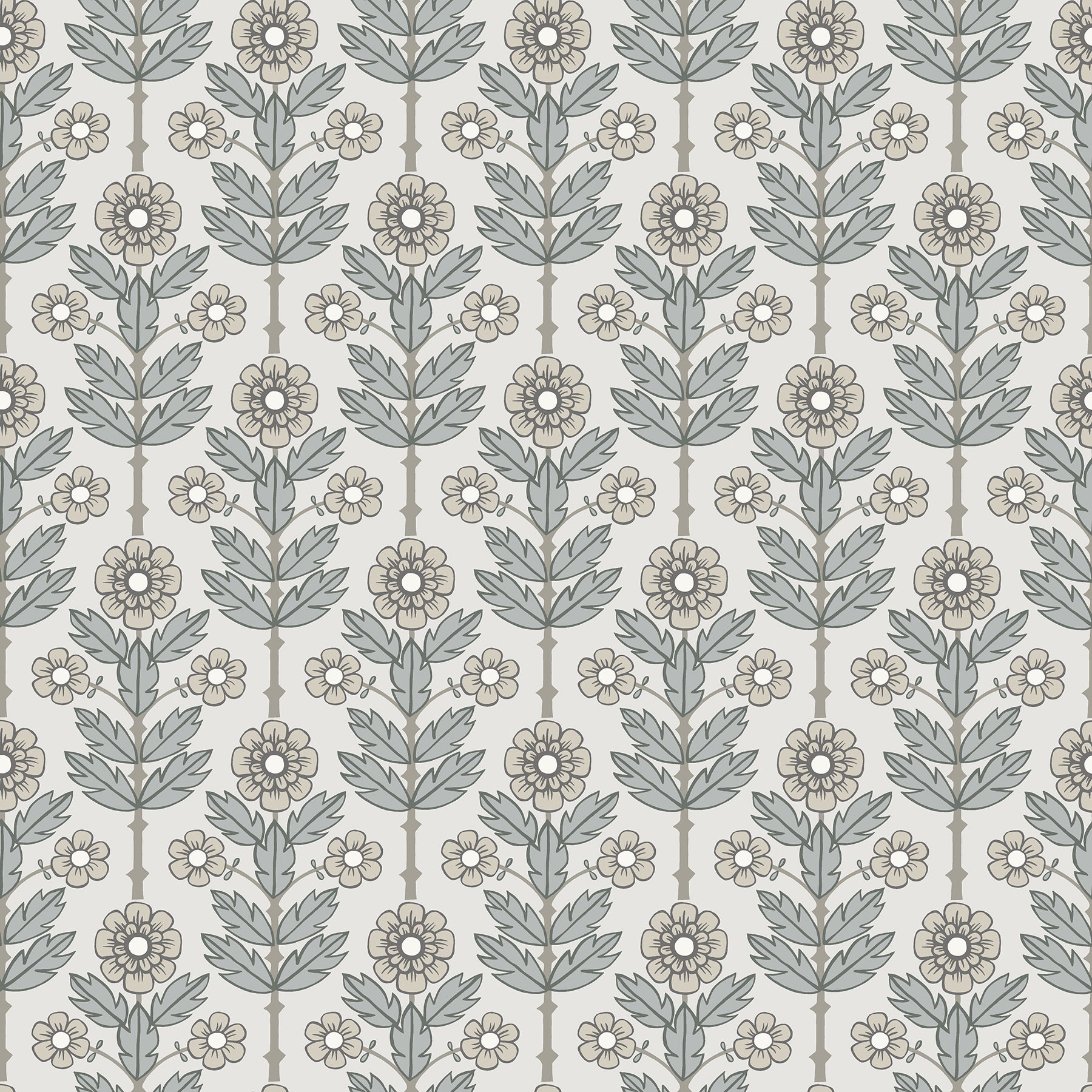 Acquire 2948-28005 Spring Aya White Floral White A-Street Prints Wallpaper