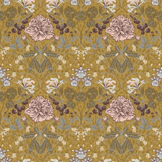 Order 2948-28016 Spring Celestine Mustard Floral Mustard A-Street Prints Wallpaper