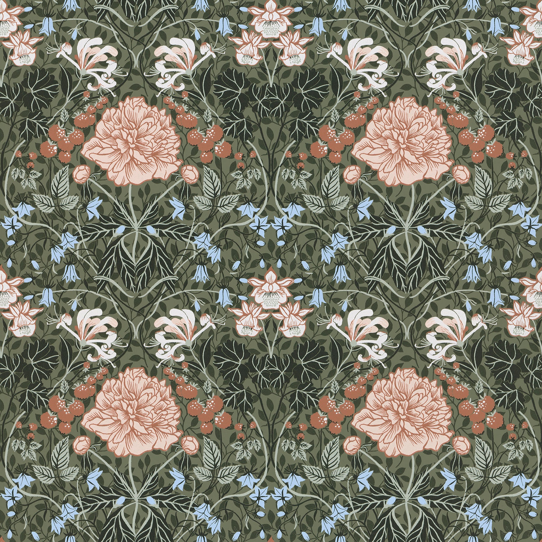 Acquire 2948-28019 Spring Celestine Green Floral Green A-Street Prints Wallpaper