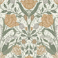 Shop 2948-33006 Spring Tulipa Green Floral Green A-Street Prints Wallpaper