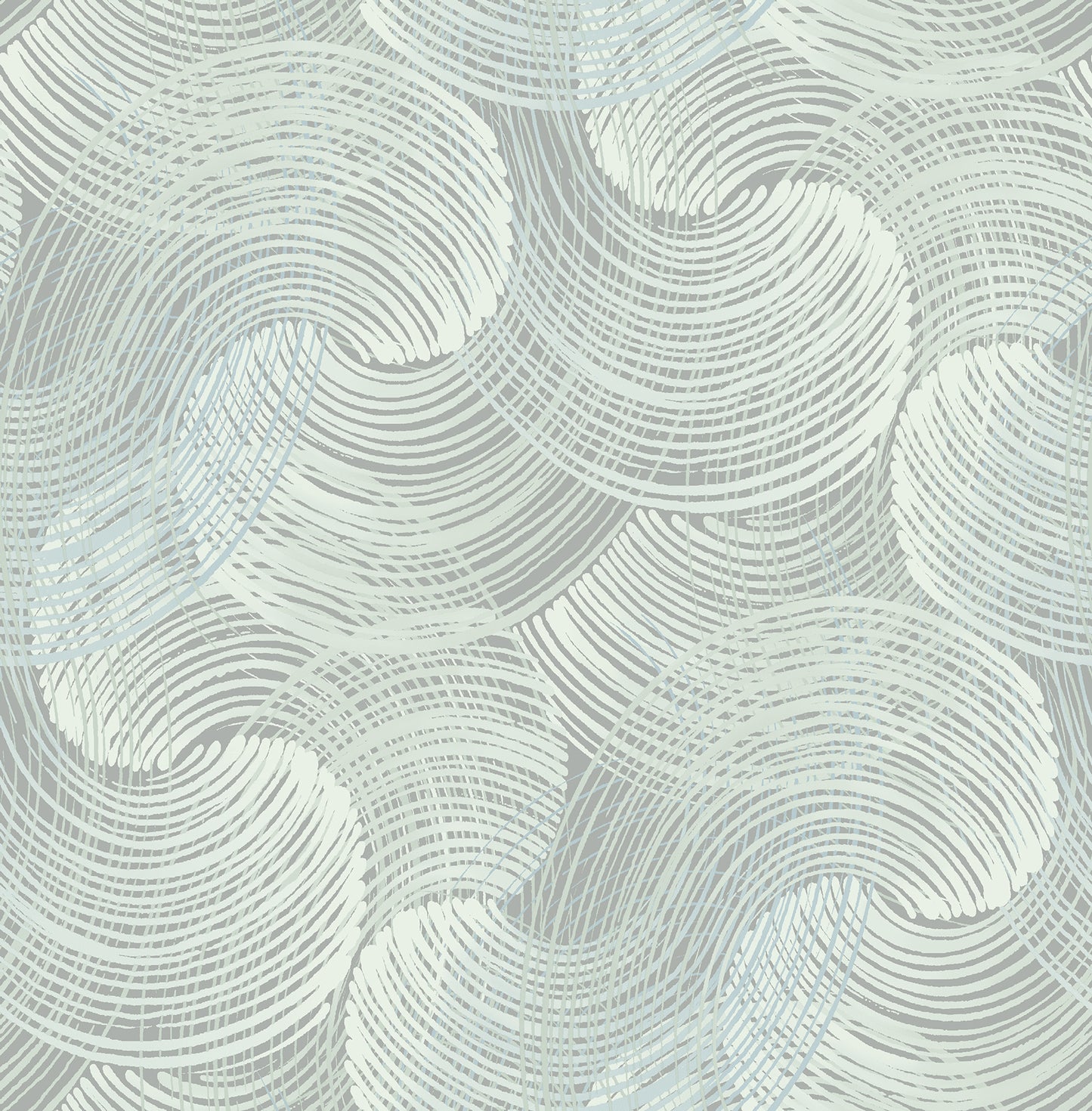 View 2964-25909 Scott Living Karson Teal Swirling Geometric Teal A-Street Prints Wallpaper