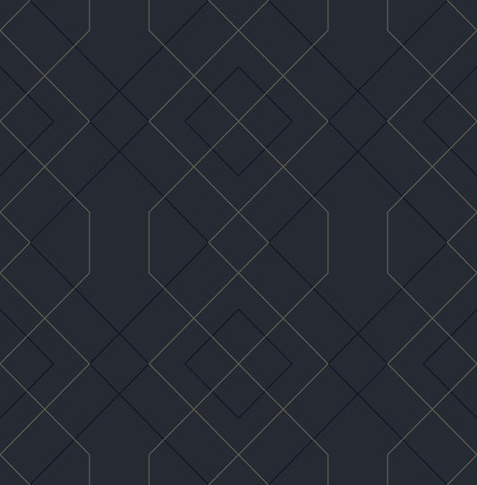 Select 2964-25913 Scott Living Ballard Indigo Geometric Indigo A-Street Prints Wallpaper