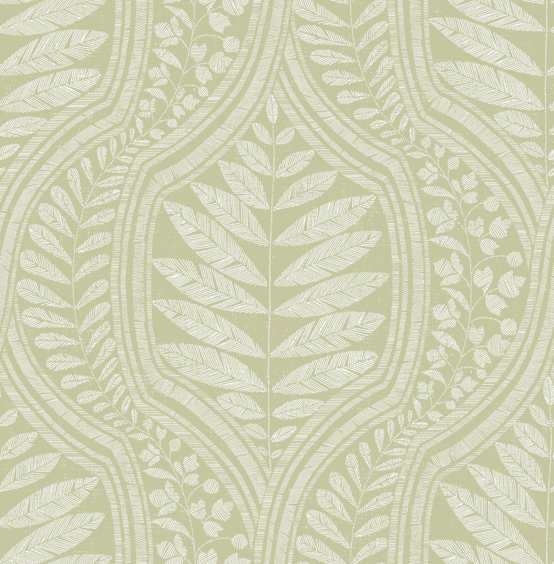 View 2964-25952 Scott Living Juno Green Ogee Green A-Street Prints Wallpaper